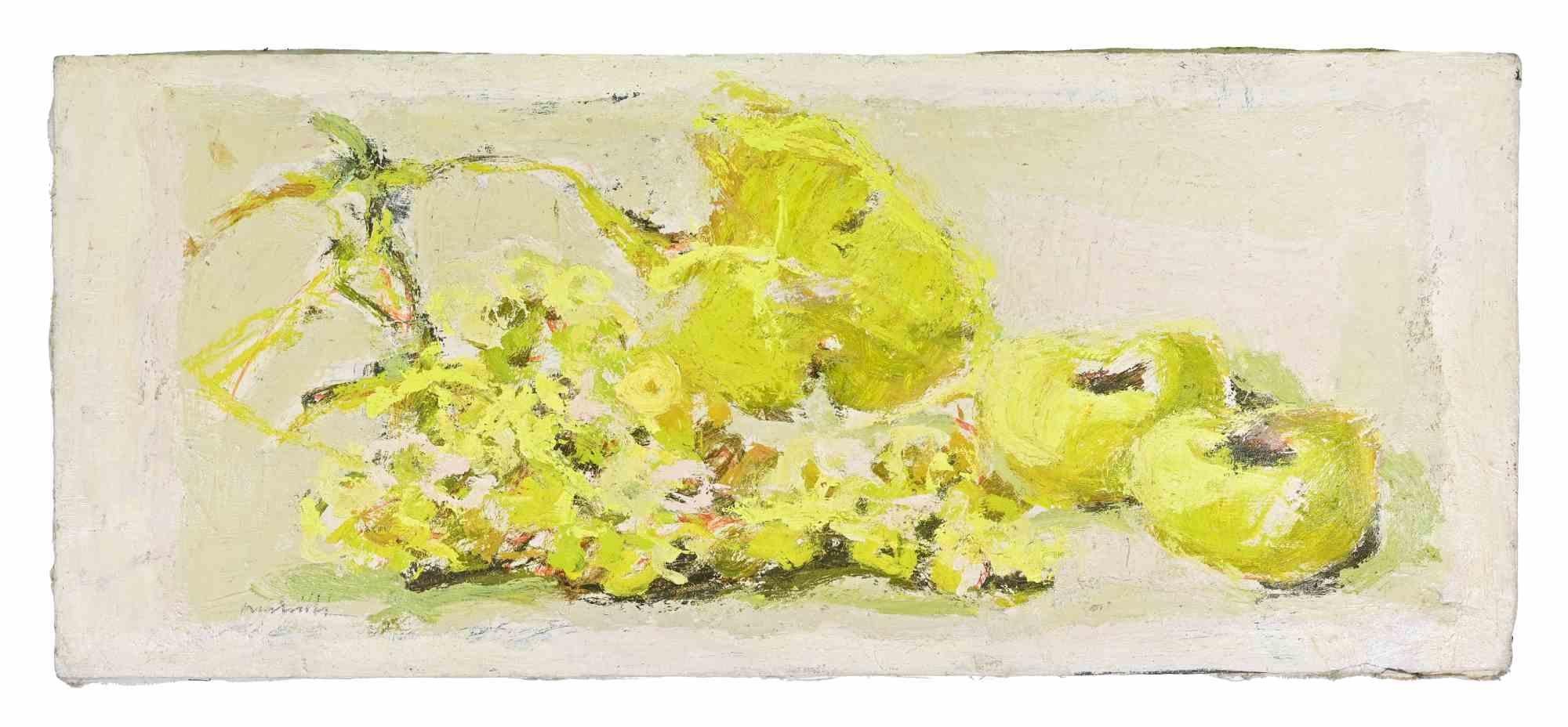 Nature morte - Peinture à l'huile de Franco Marzilli - années 1970 en vente 1
