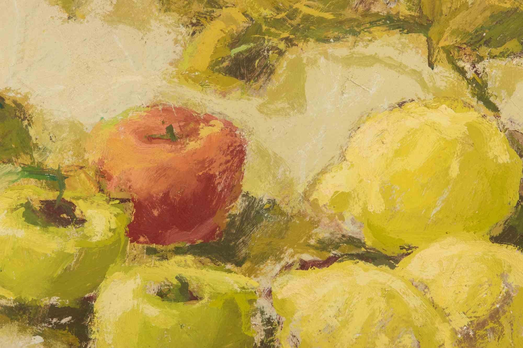 Nature morte - Peinture à l'huile de Franco Marzilli - années 1970 en vente 1
