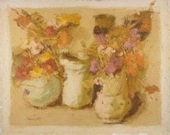 Stillleben - Ölgemälde von Franco Marzilli - 1970er Jahre