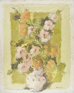 Nature morte - Peinture à l'huile de Franco Marzilli - années 1970