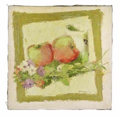 Naturaleza muerta - Pintura al óleo de Franco Marzilli - Años 70