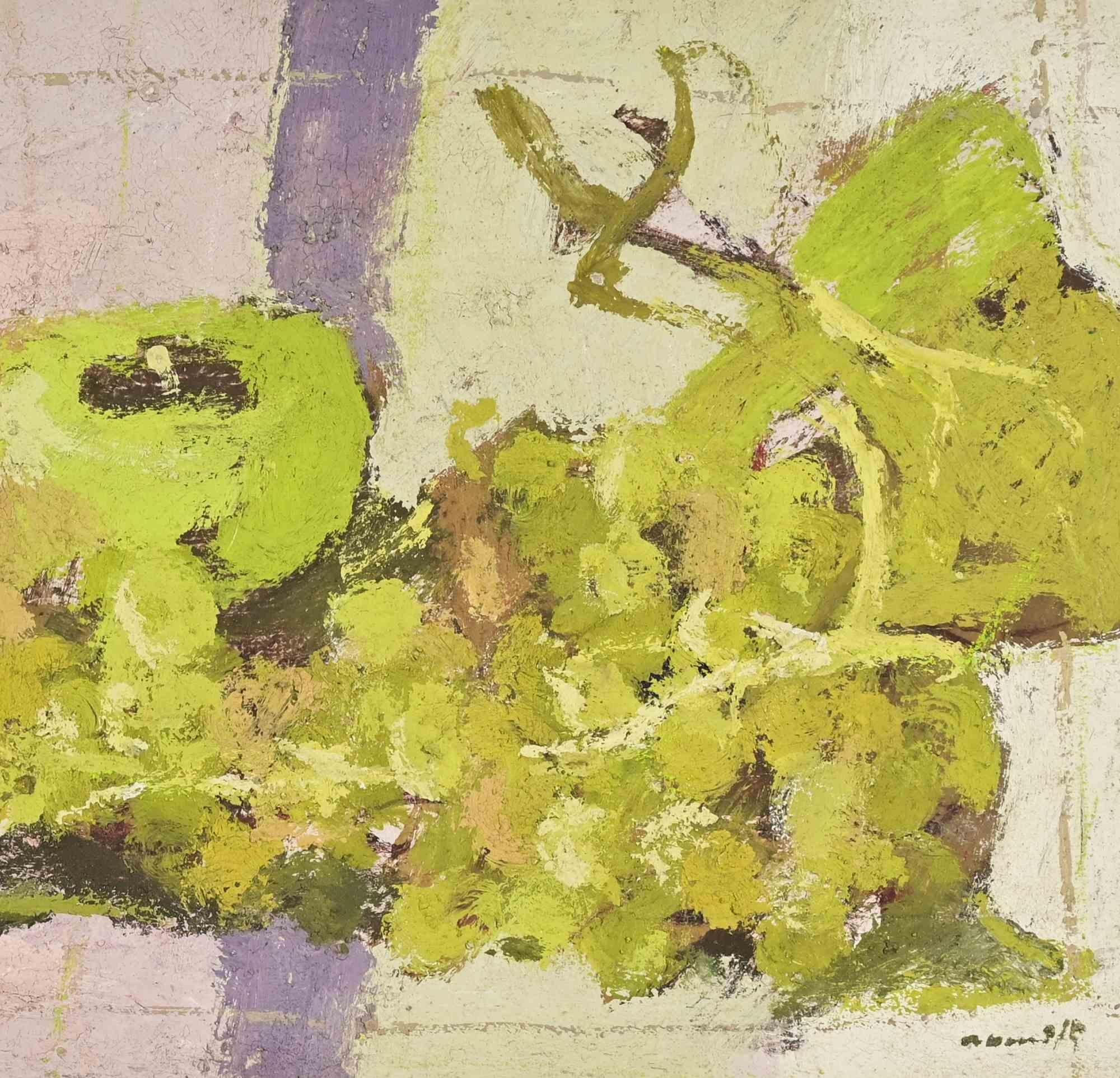 Nature morte - Peinture à l'huile de Franco Marzilli - années 1970 en vente 2