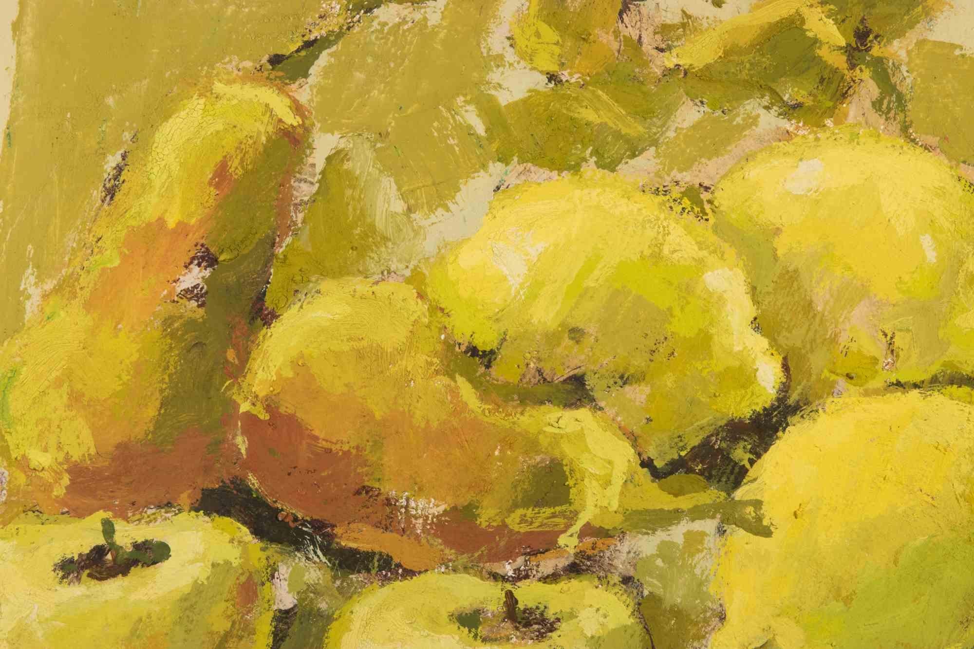 Nature morte - Peinture à l'huile de Franco Marzilli - années 1970 en vente 2