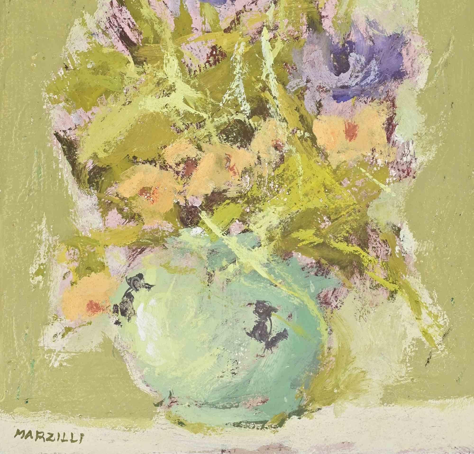 Stillleben - Ölgemälde von Franco Marzilli - 1970er Jahre im Angebot 2