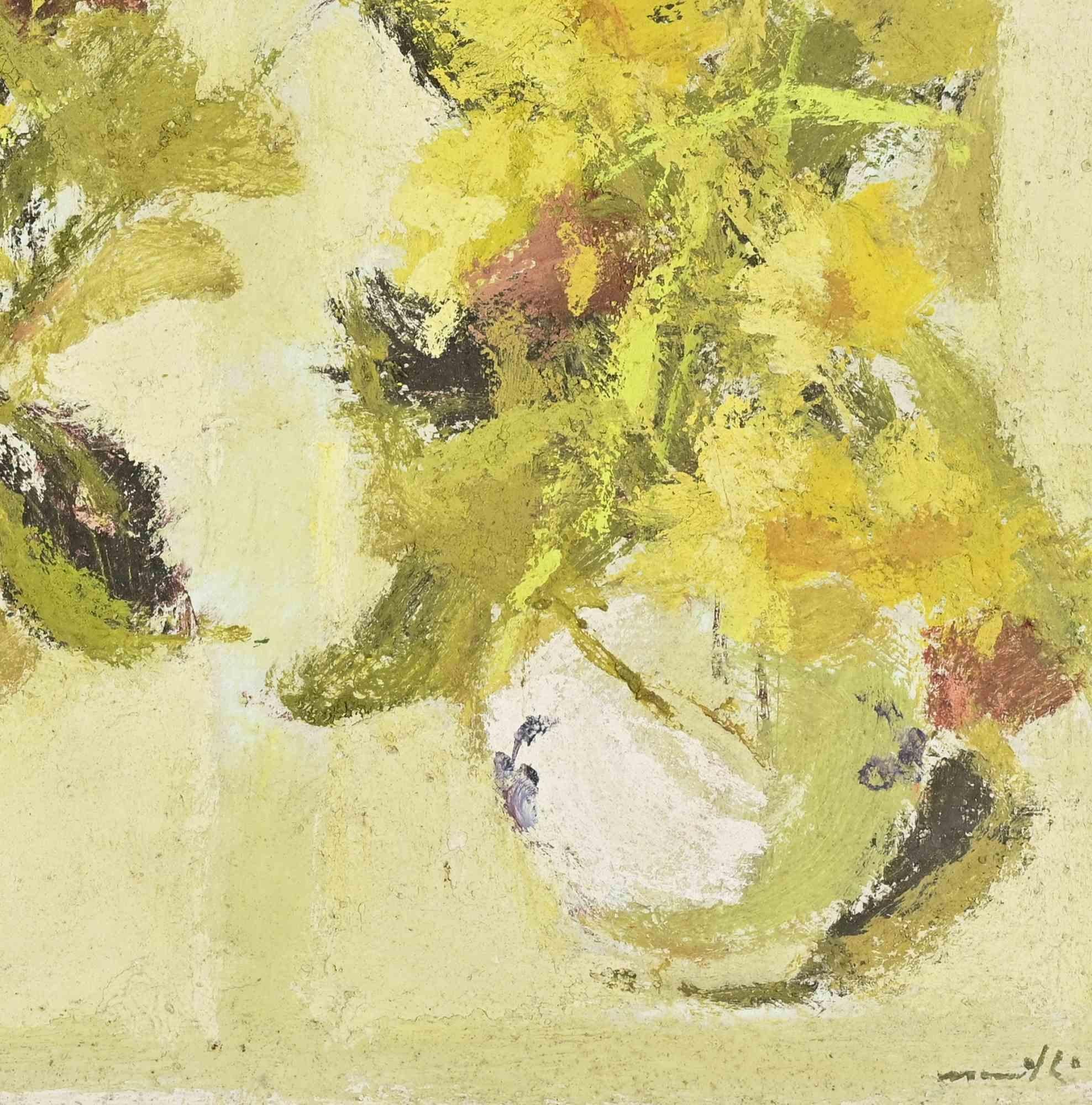 Nature morte - Peinture à l'huile de Franco Marzilli - années 1970 en vente 2