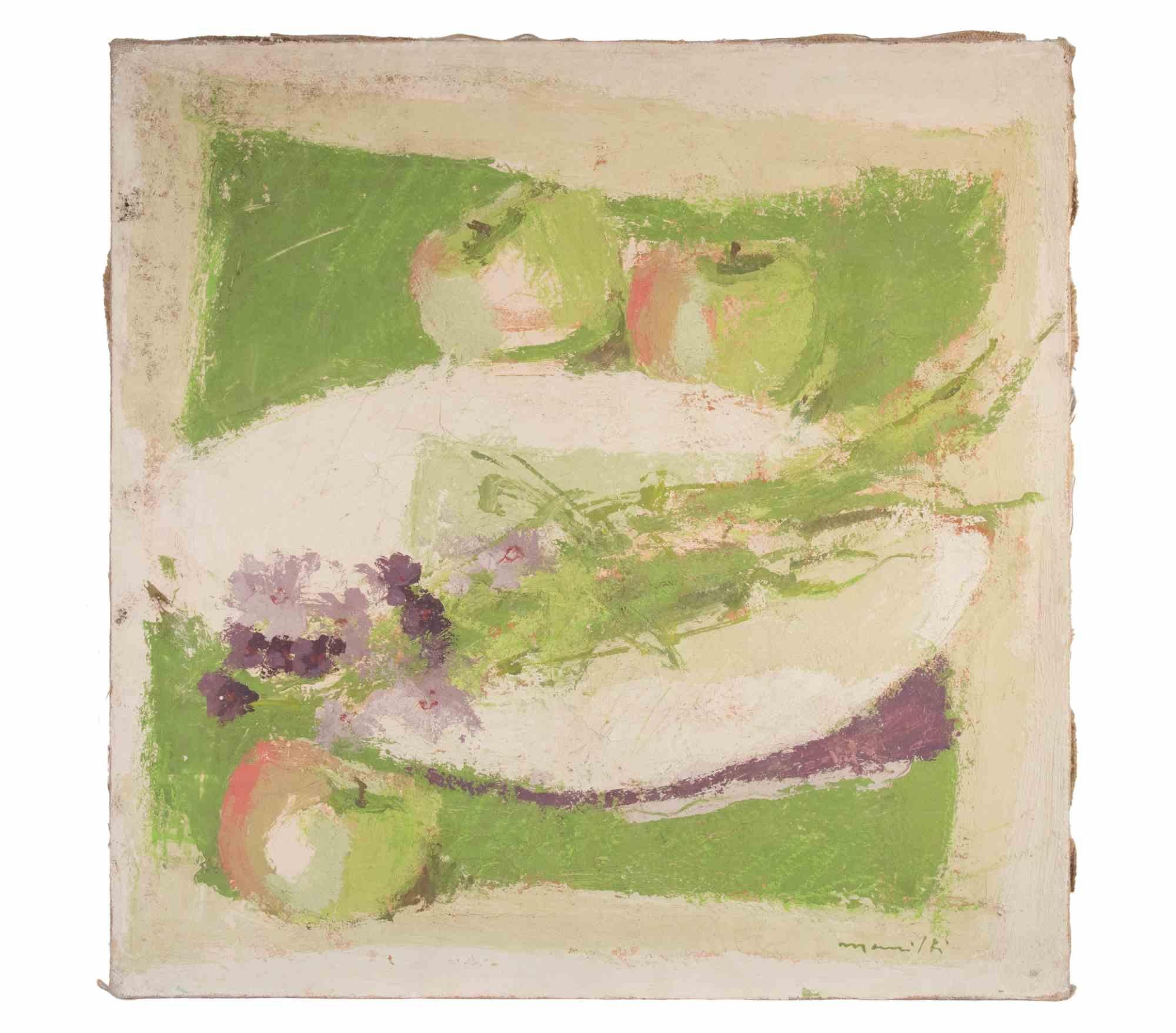 Still Life - Oil Painting by Franco Marzilli - 1970s For Sale 3