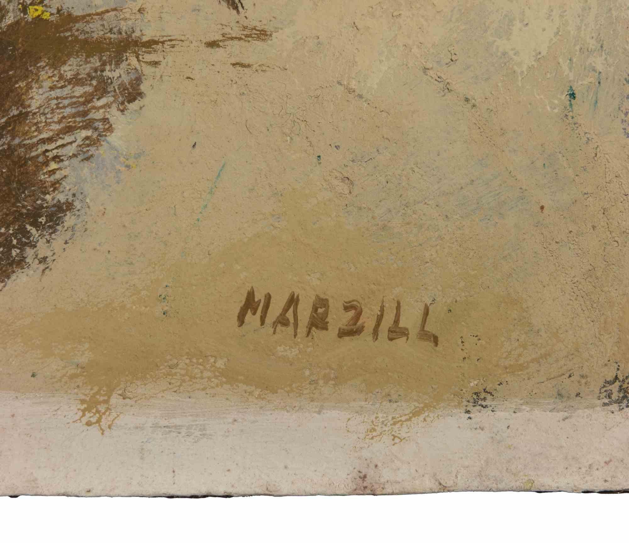 Stillleben - Ölgemälde von Franco Marzilli - 1970er Jahre im Angebot 4