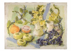 Nature morte - Peinture à l'huile de Franco Marzilli - années 1970