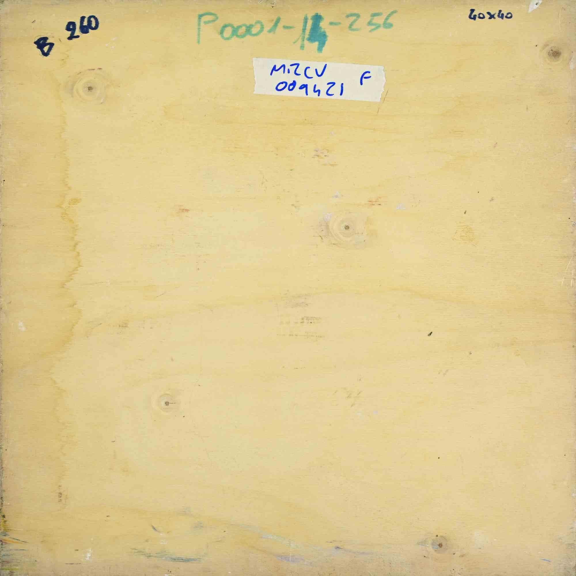 Natura morta con mele e funghi - Pittura a olio di Franco Marzilli - Anni '70 in vendita 3