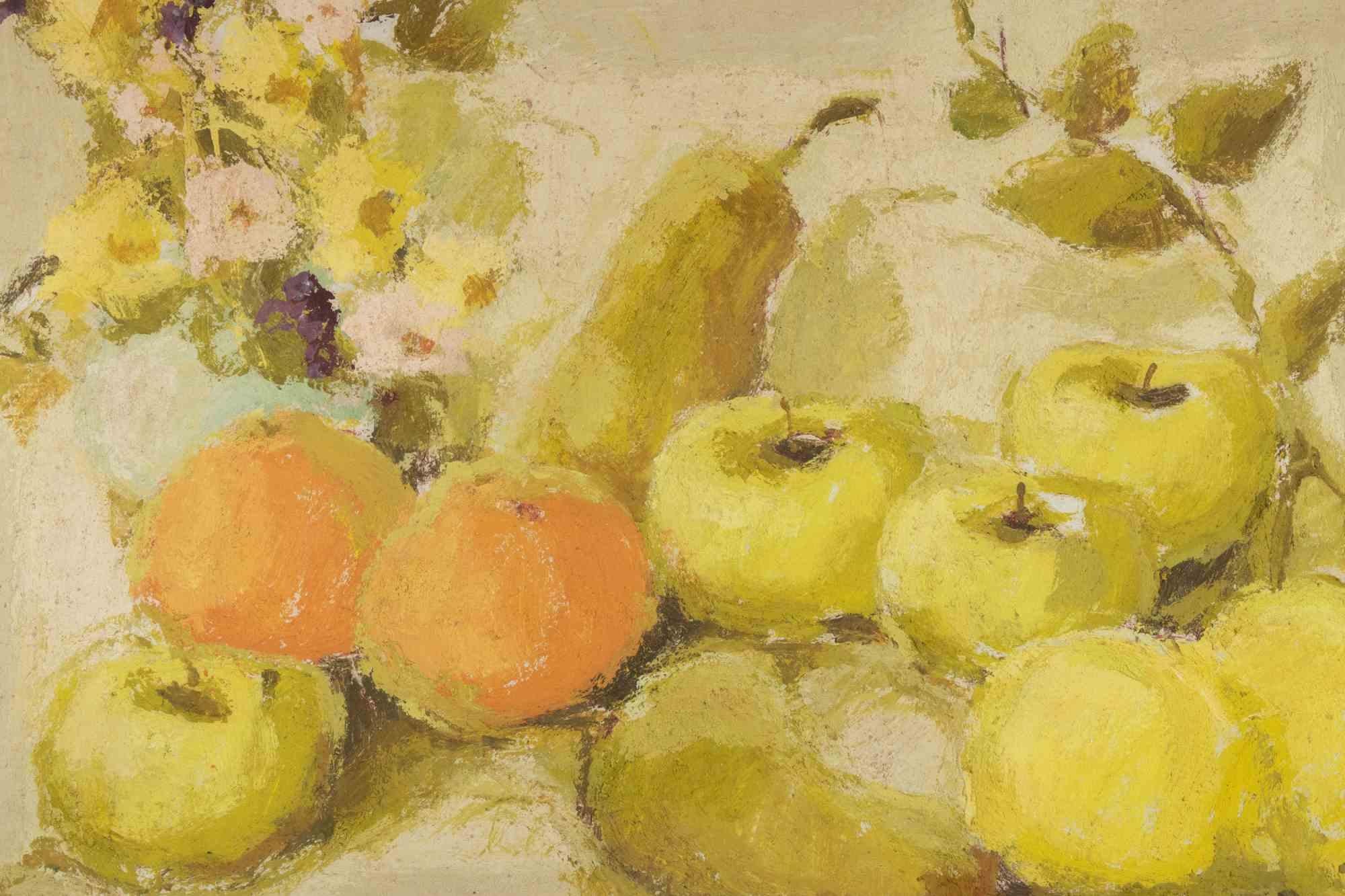 Still Life with Fruits - Oil Painting by Franco Marzilli - 1970s For Sale 4