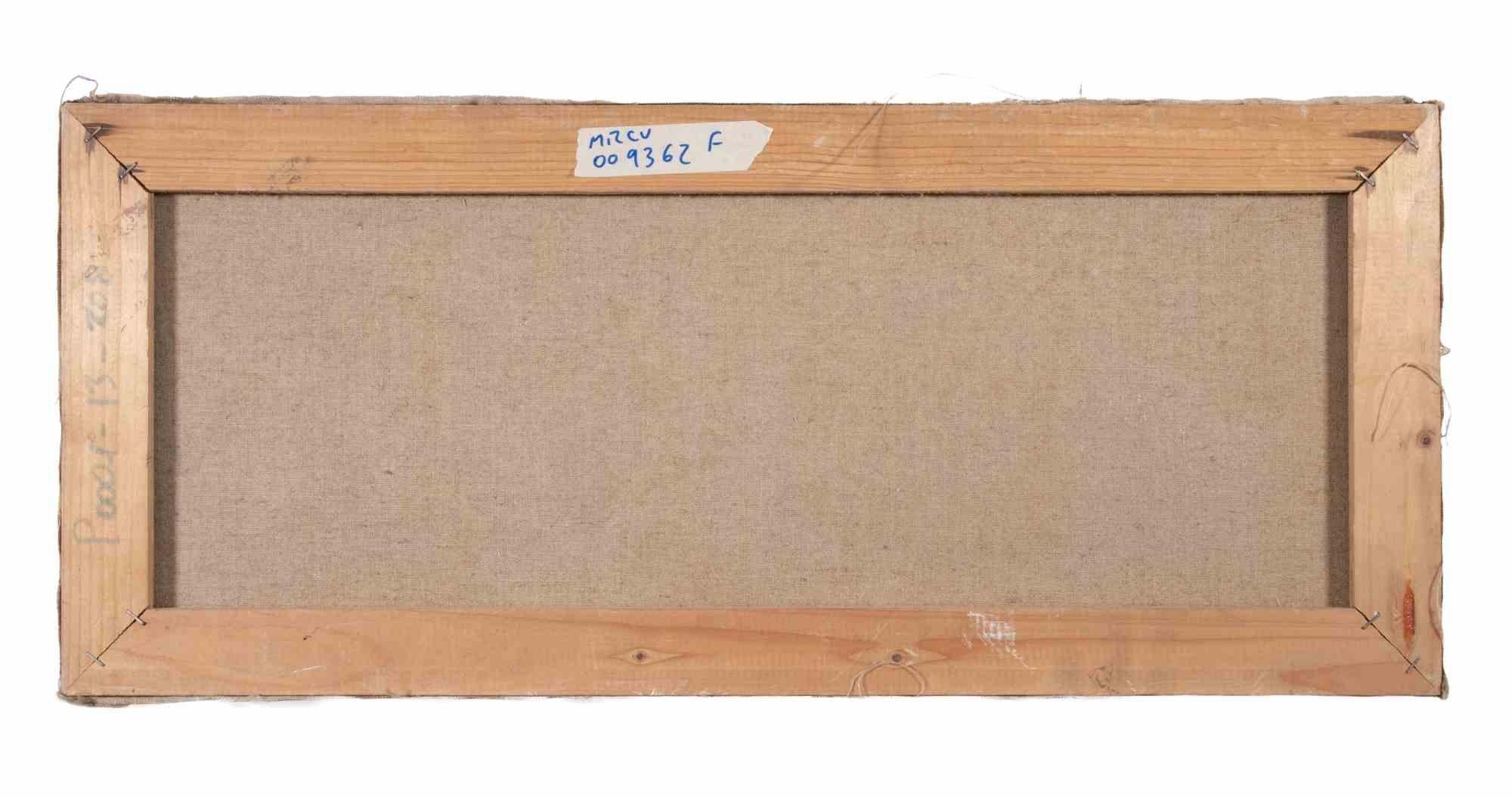 Naturaleza muerta  con Jarras, Jarrones y Botellas - Pintura de Franco Marzilli - Años 70 en venta 4