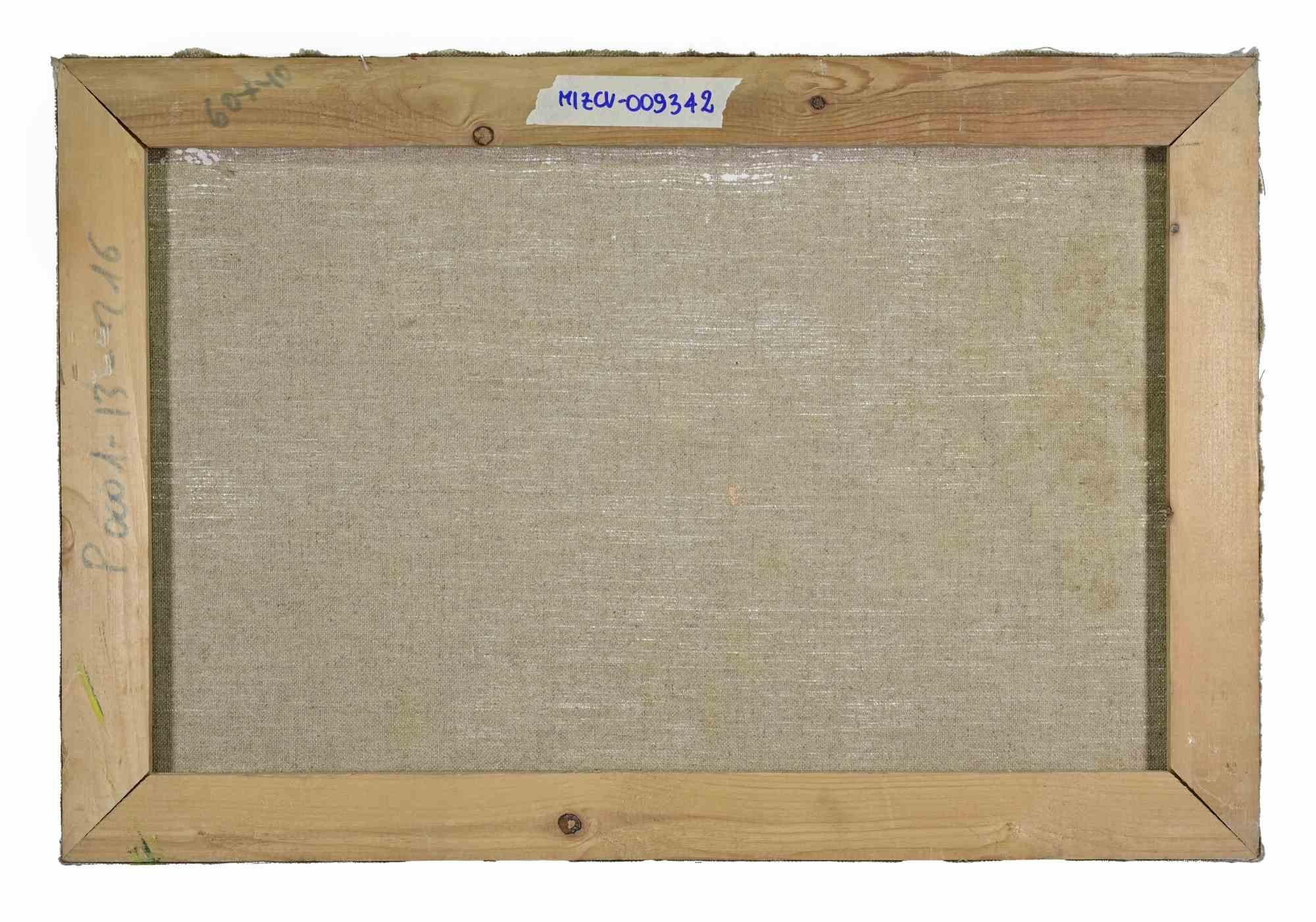 Nature morte aux citrons et aux poires - Peinture à l'huile de Franco Marzilli - années 1970 en vente 2