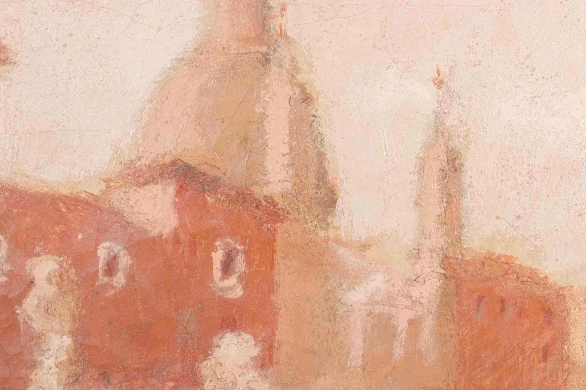 Veduta di Piazza Navona - Pittura ad olio di Franco Marzilli - Anni '70 in vendita 2