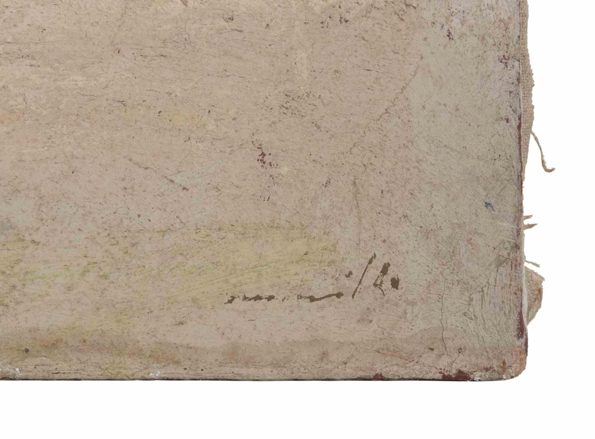 Blick auf die Bucht - Ölgemälde von Franco Marzilli - 1970er Jahre im Angebot 3