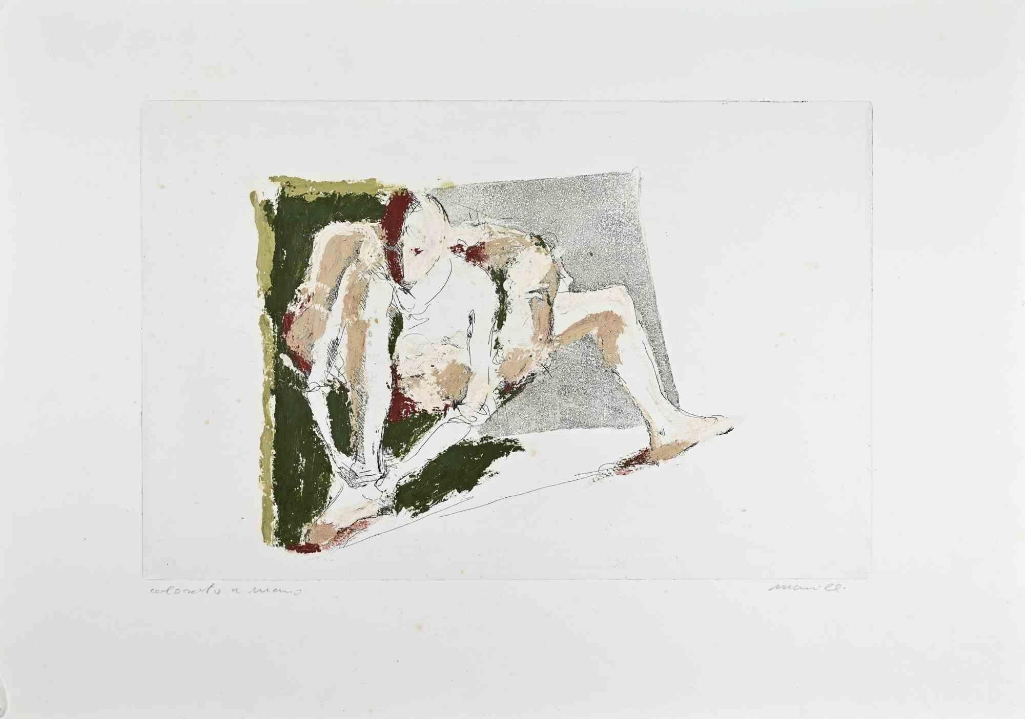 Ballerina - Etching by Franco Marzilli - 1990s