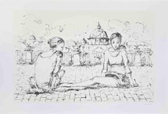 Ballerine - Litografia di Franco Marzilli - Anni '80
