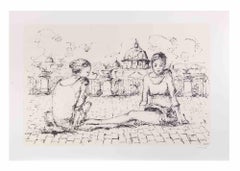 Ballerinas - Lithograph by Franco Marzilli - 1980s