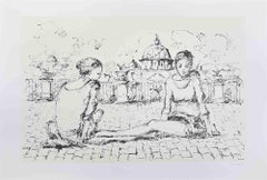 Ballerinas - Lithograph by Franco Marzilli - 1980s