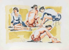 Ballerinas - Lithograph by Franco Marzilli - 1980s