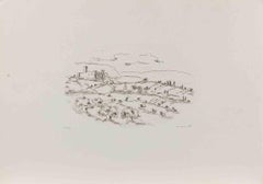 Landscape - Etching by Franco Marzilli - 1980s