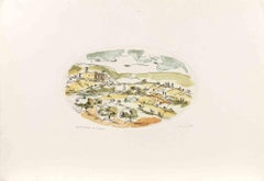 Landscape - Lithograph by Franco Marzilli - 1980s