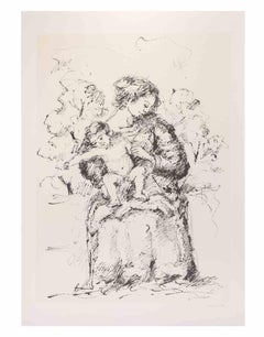 Mother and Child - Litografía de Franco Marzilli - Años 80