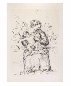 Mother and Child - Lithograph by Franco Marzilli - 1980s