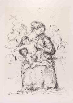 Mother and Child - Lithograph by Franco Marzilli - 1980s