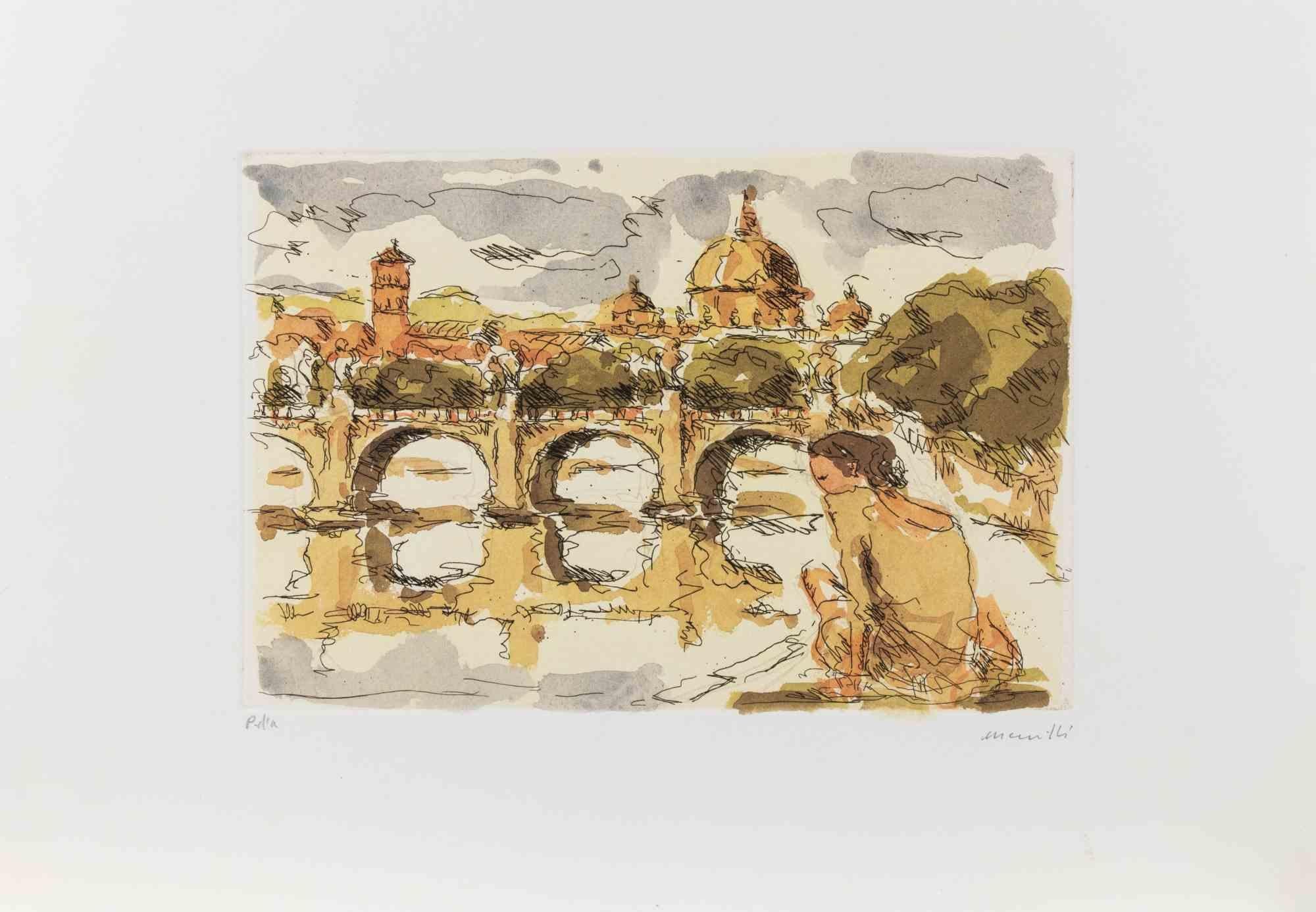 Etching realized by Franco Marzilli in 1980s.

Hand signed in pencil.

Artist proof.

Excellent condition.