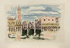 Vue de Venise  - Gravure de Franco Marzilli - années 1980