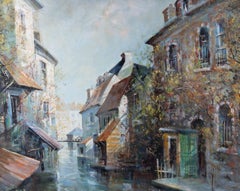 Franco Matania (1922-2006) - Signed 20th Century Oil, Springtime Cityscape