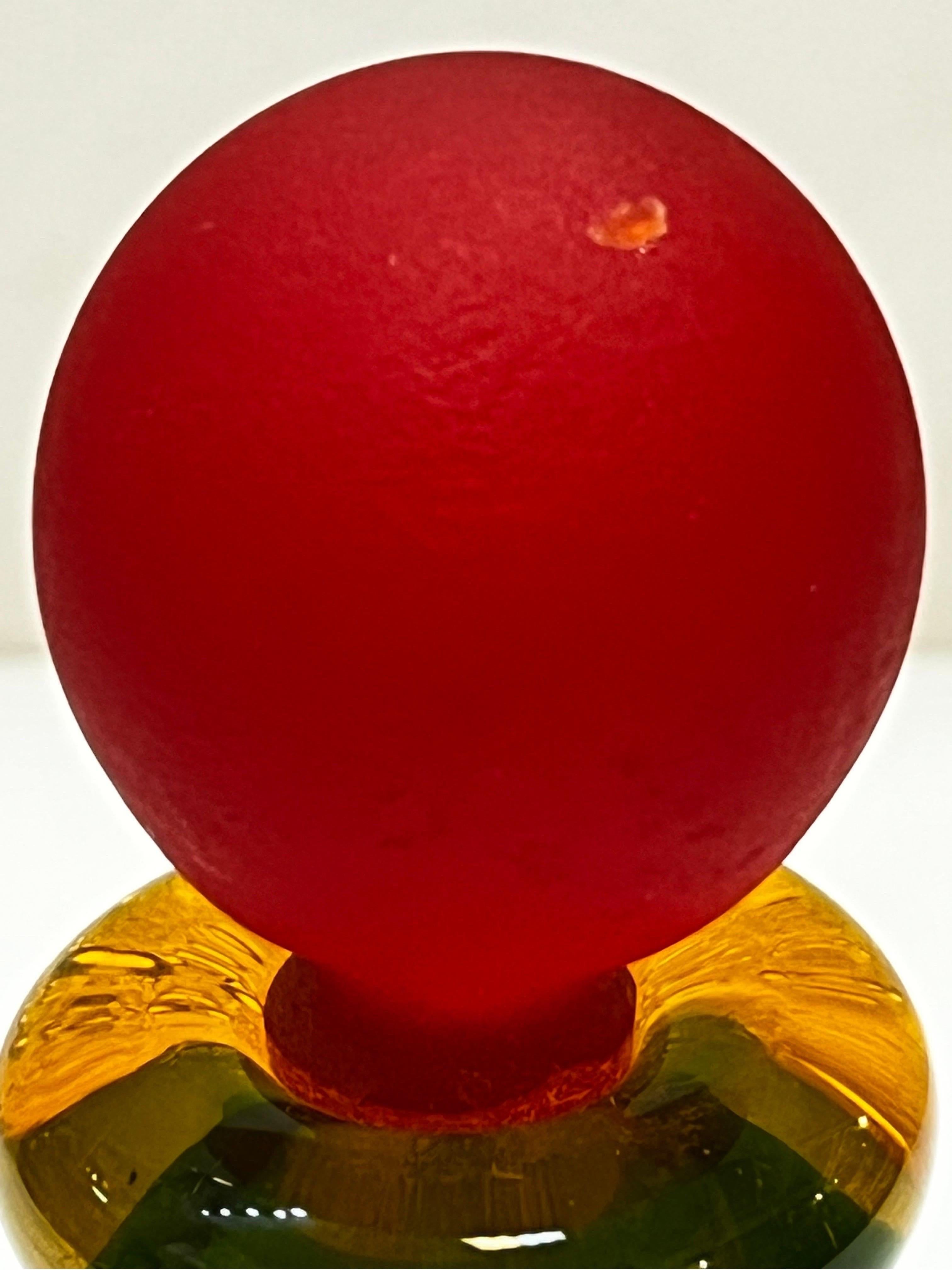 Franco Moretti circa 1980's 1990's Scavo Memphis Style Glass Perfume Bottle 6