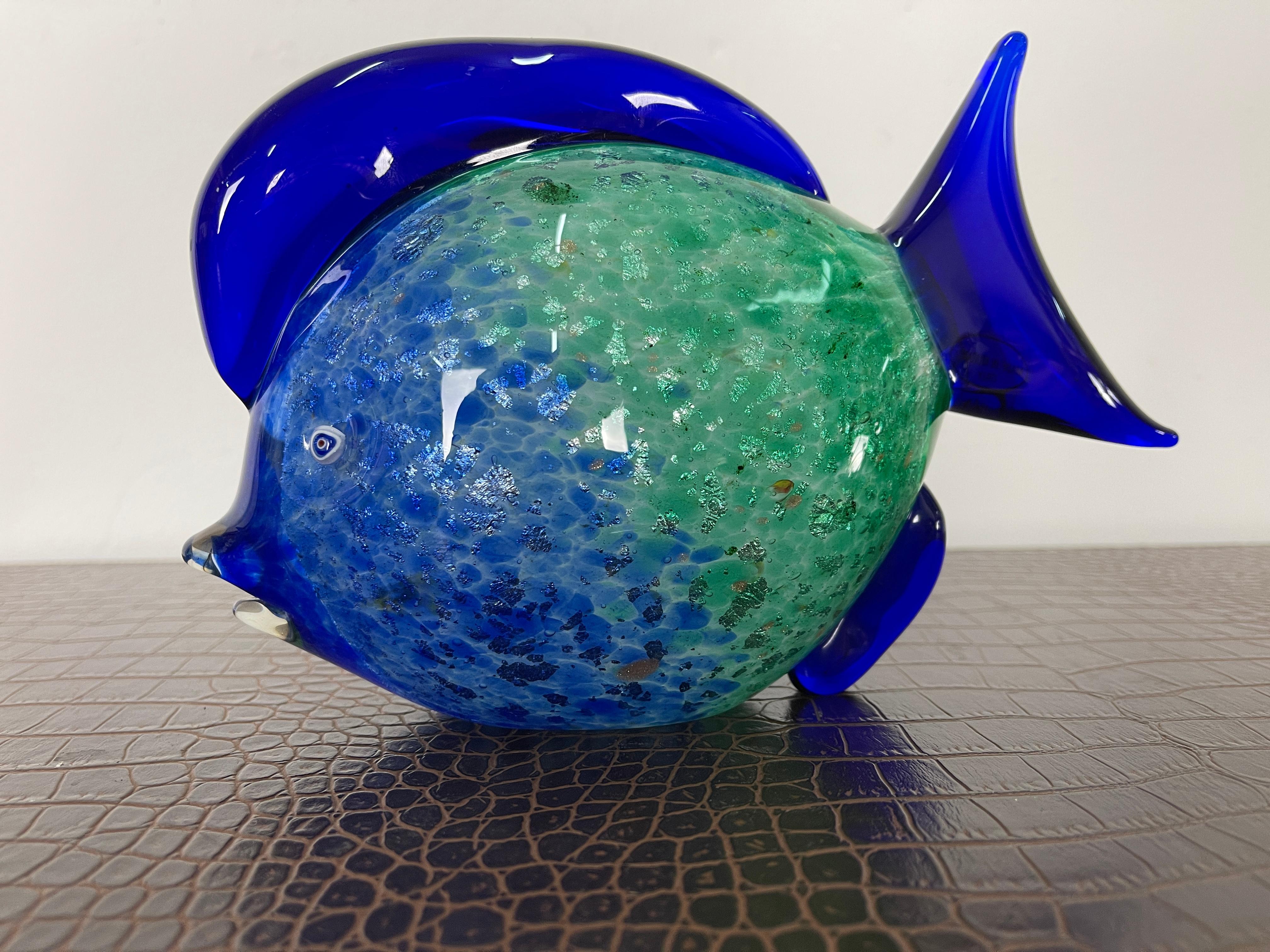Murano glass fish by the master glassmaker Franco Moretti.