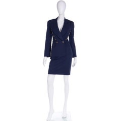 Franco Moschino 1990s Moschino Couture! Skirt Jacket Suit w Hermes Spoof Buttons