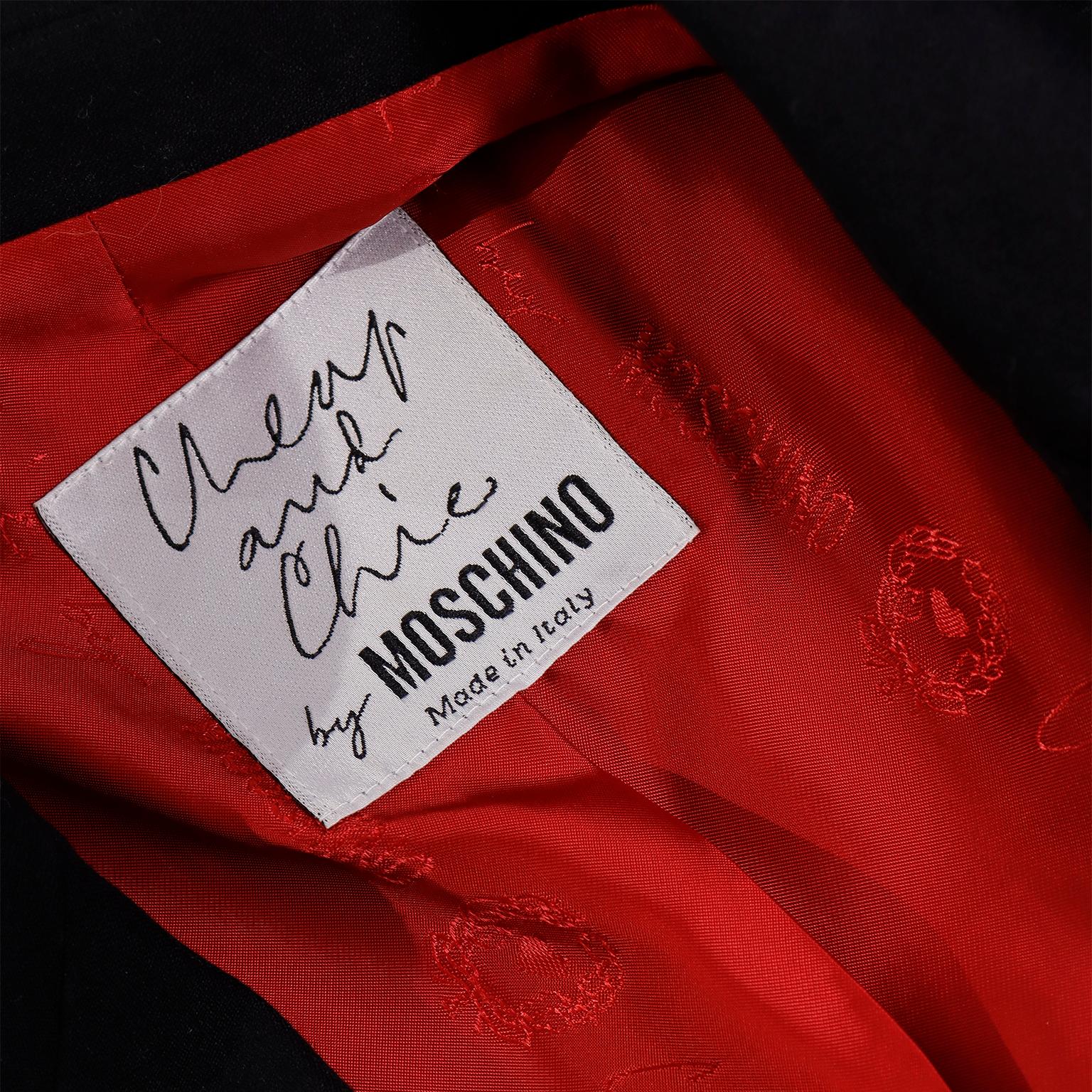 Franco Moschino Black Jacket With Water Faucet Handle Buttons 8