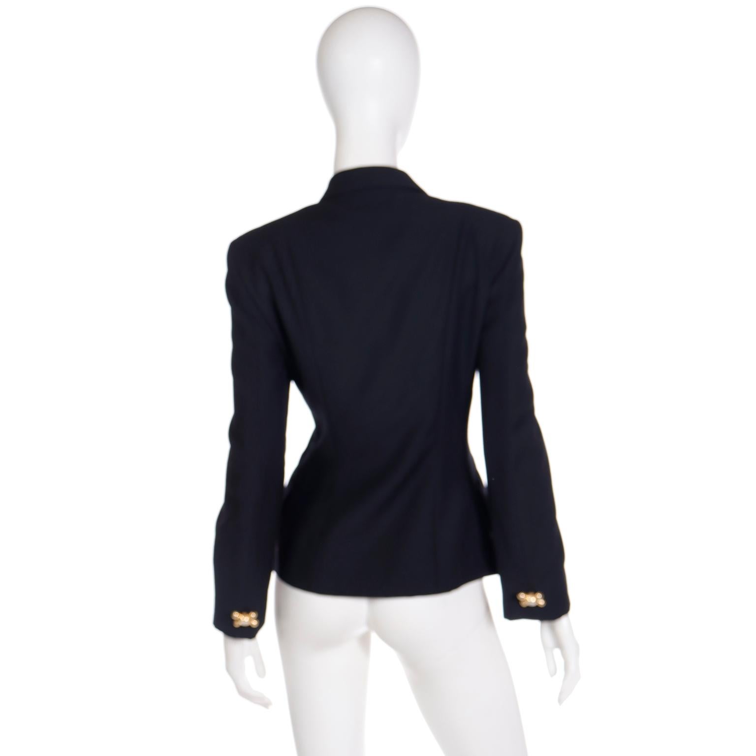 Franco Moschino Black Jacket With Water Faucet Handle Buttons 1