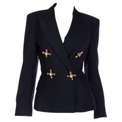 Franco Moschino Black Jacket With Water Faucet Handle Buttons