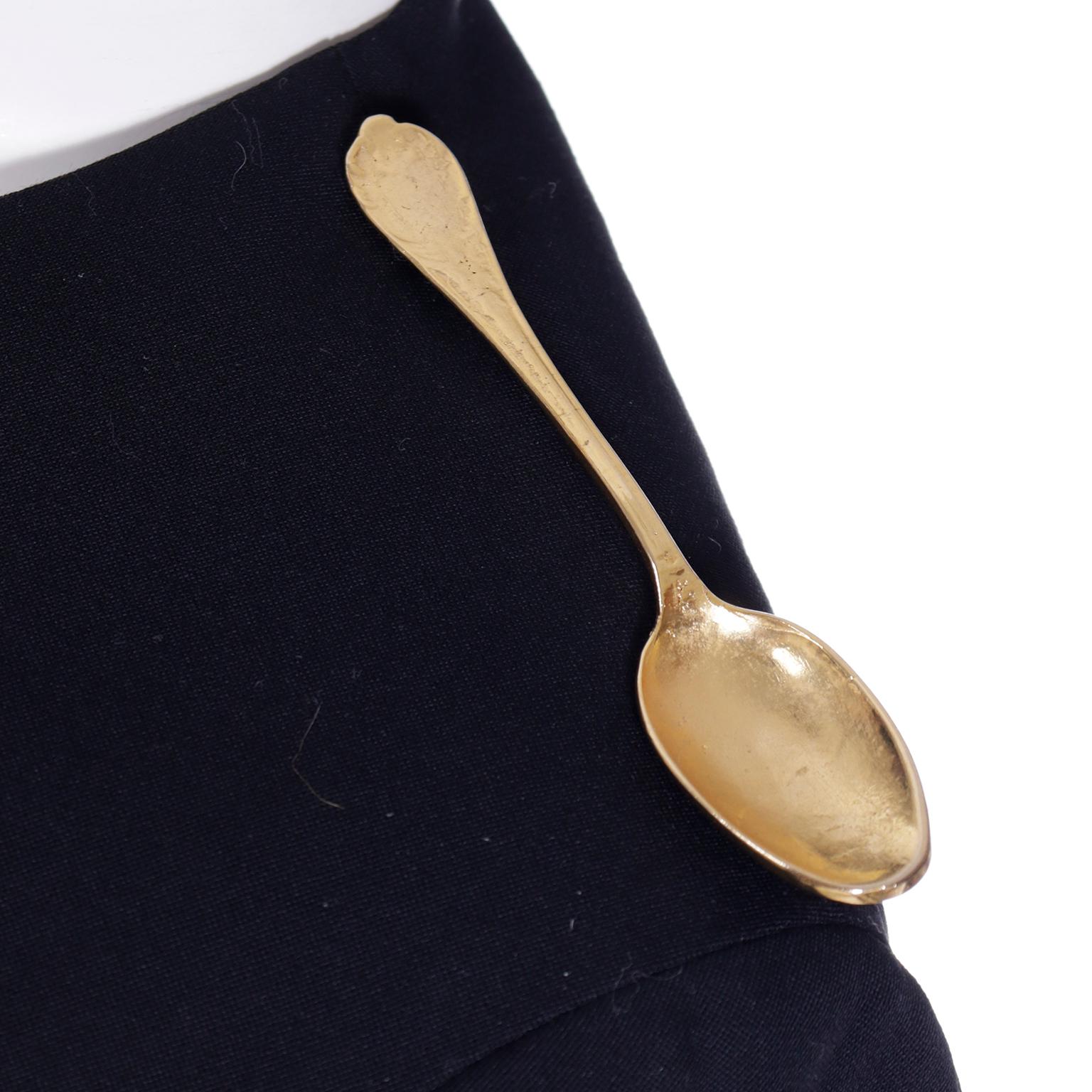 Franco Moschino Couture Dinner Suit Vintage Forks Knives & Spoons Skirt & Jacket 6