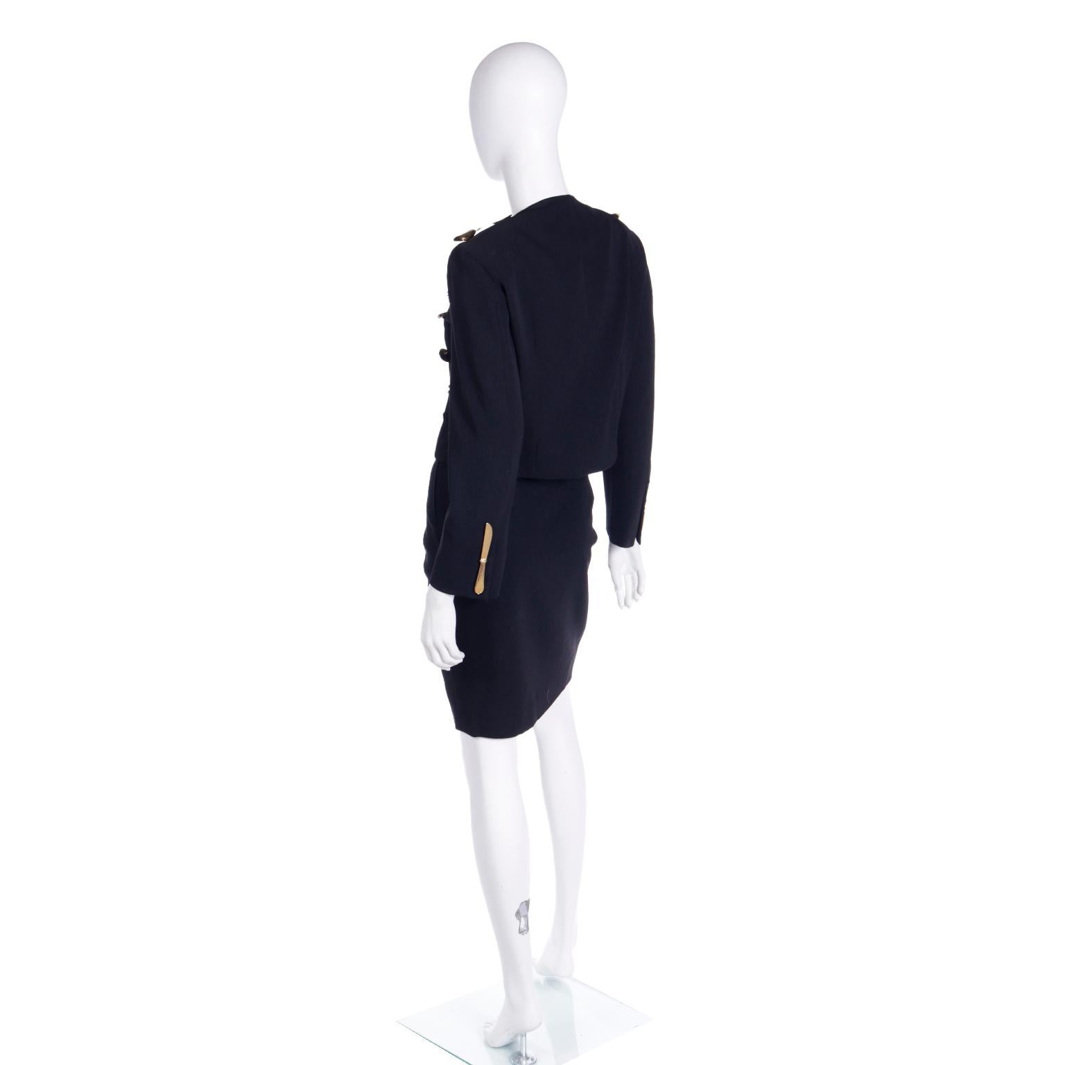 Franco Moschino Couture Dinner Suit Vintage Forks Knives & Spoons Skirt & Jacket 2
