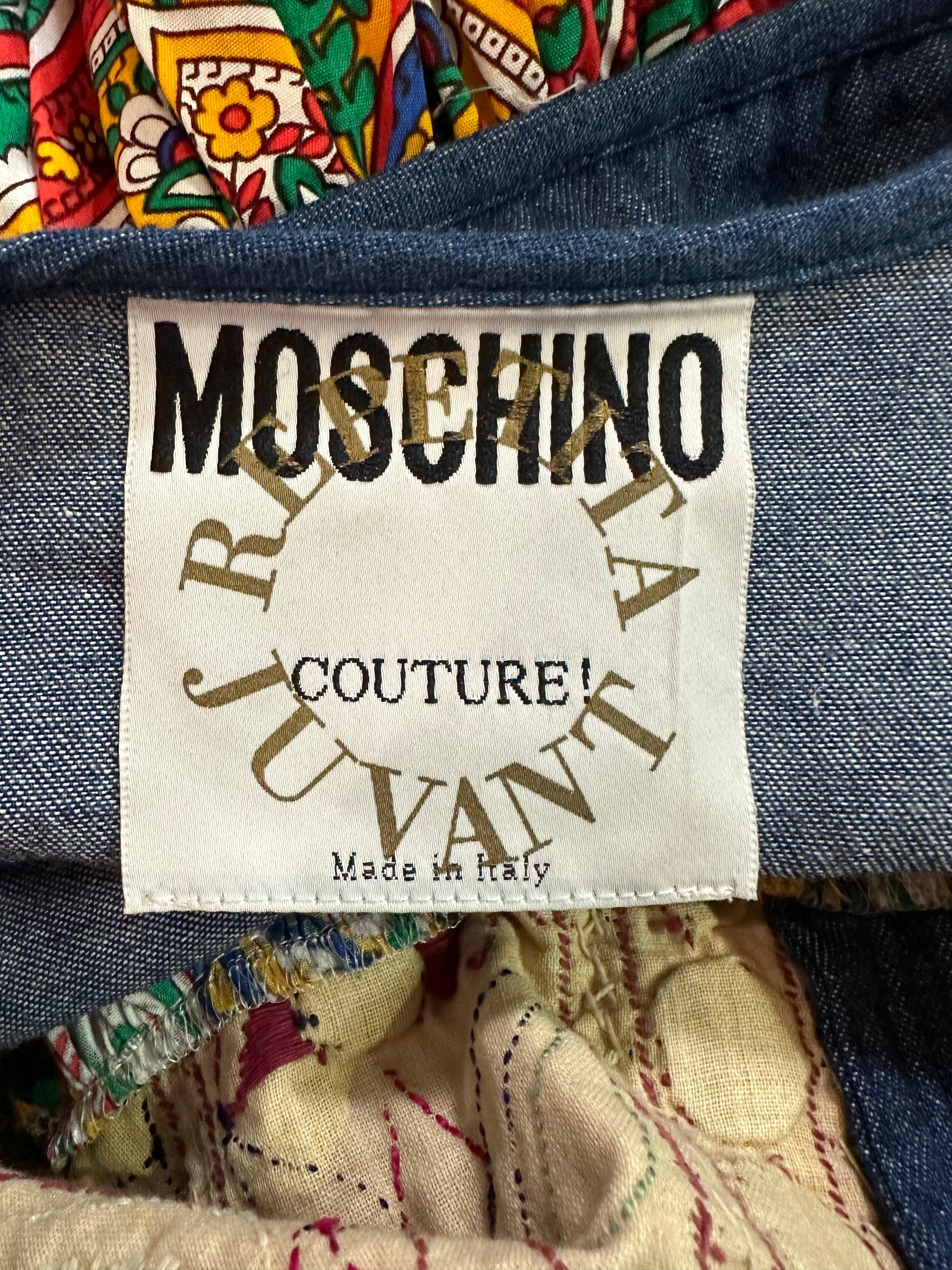 Franco Moschino Runway Couture Abito Kaftano Ricamato Paisley, 1994 In condizioni ottime in vendita a Los Angeles, CA