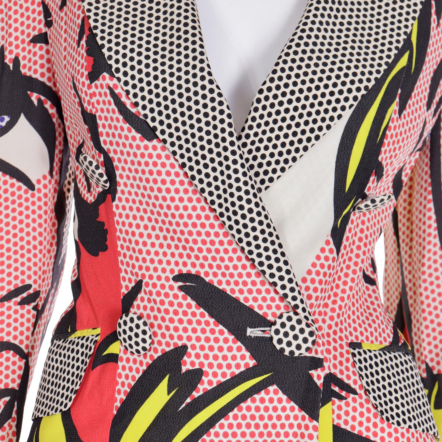 Franco Moschino Vintage 1991 Roy Lichtenstein Pop Art Inspired Jacket 6