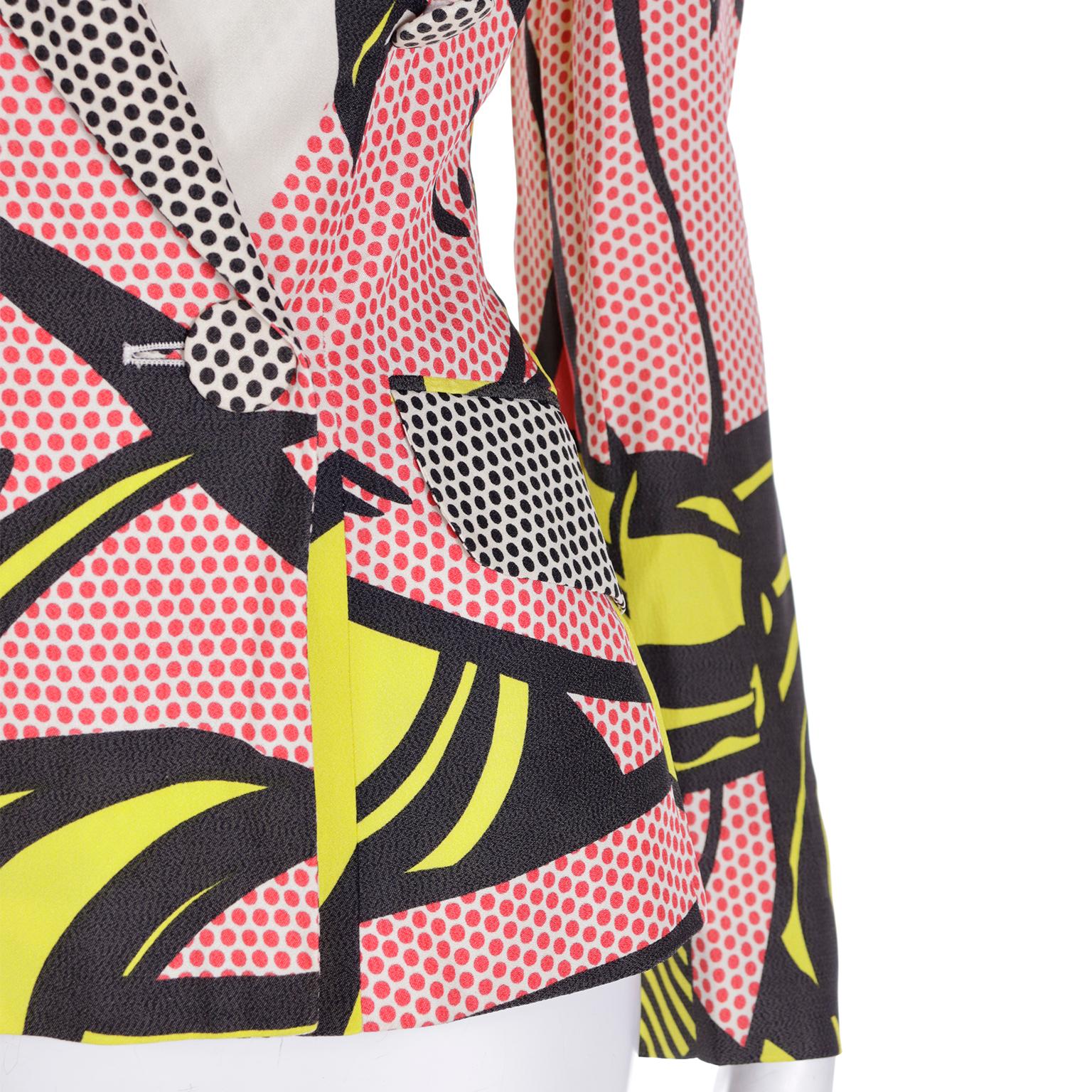 Franco Moschino Vintage 1991 Roy Lichtenstein Pop Art Inspired Jacket 7