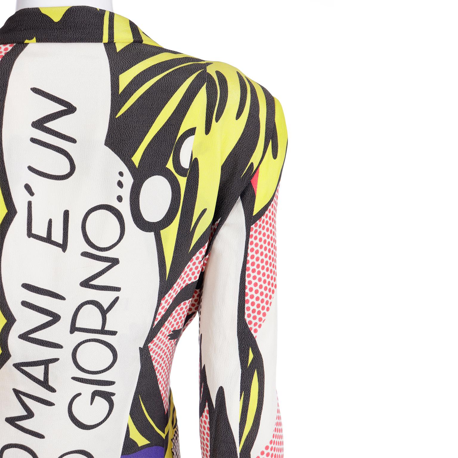 Franco Moschino Vintage 1991 Roy Lichtenstein Pop Art Inspired Jacket 9