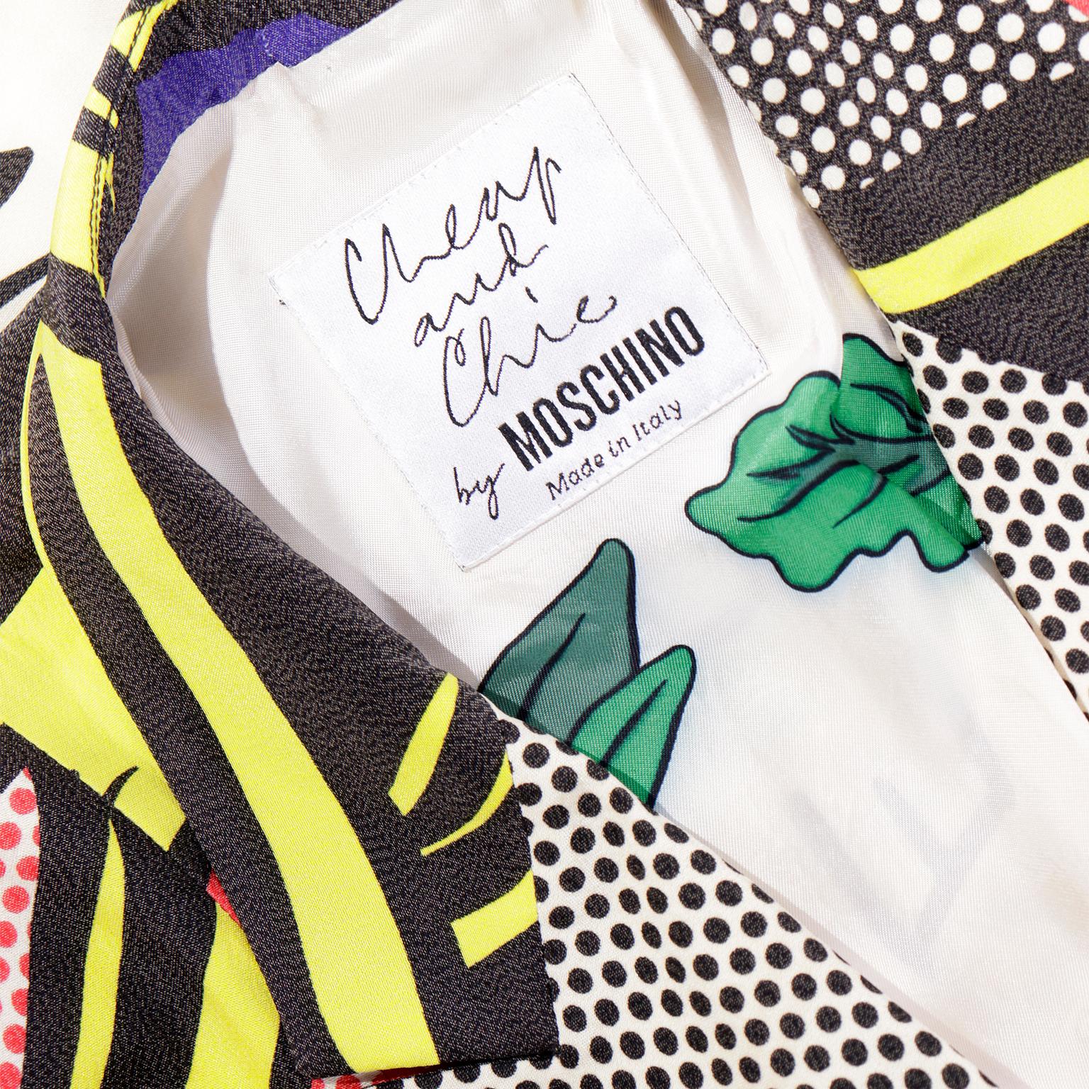 Franco Moschino Vintage 1991 Roy Lichtenstein Pop Art Inspired Jacket 12