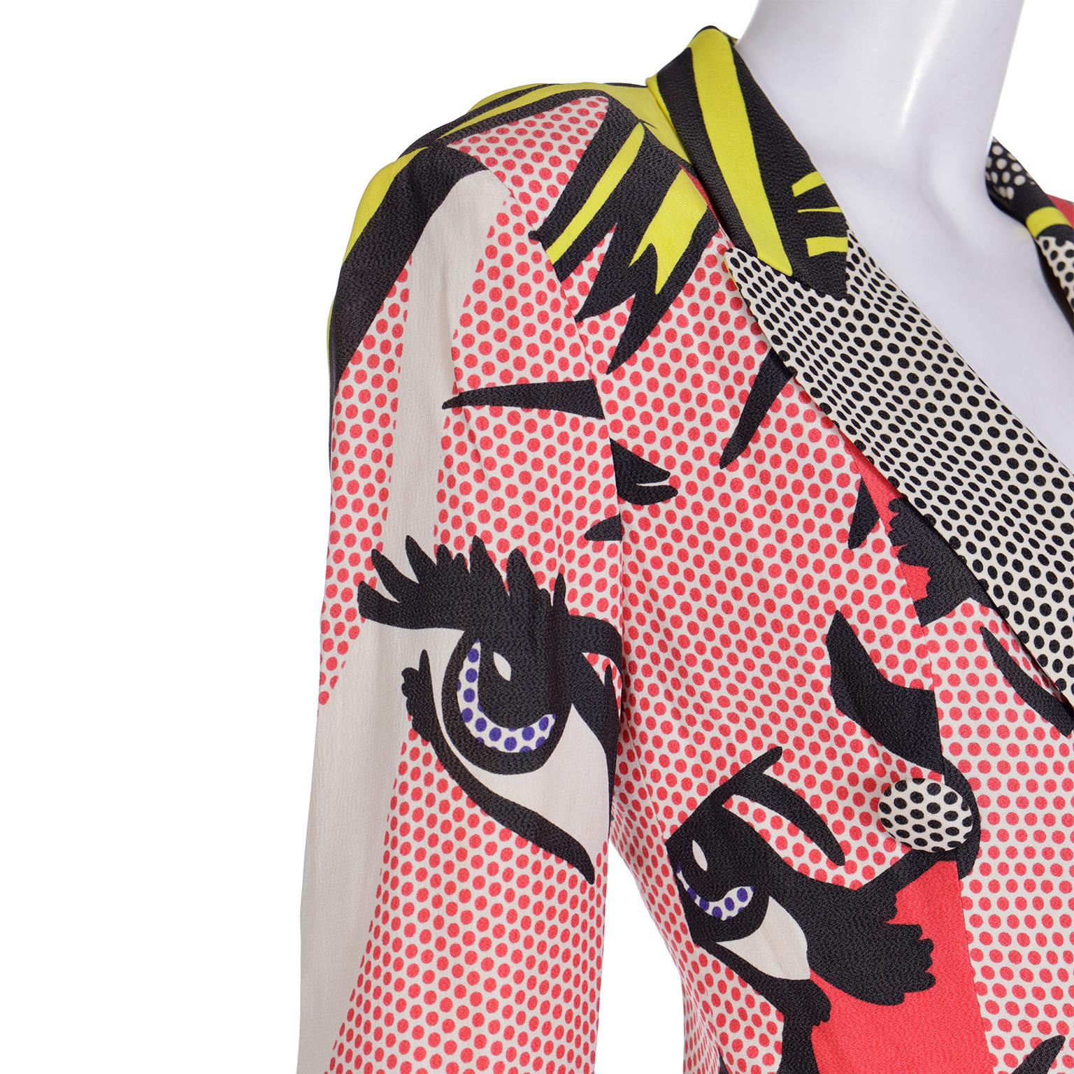 Franco Moschino Vintage 1991 Roy Lichtenstein Pop Art Inspired Jacket 2