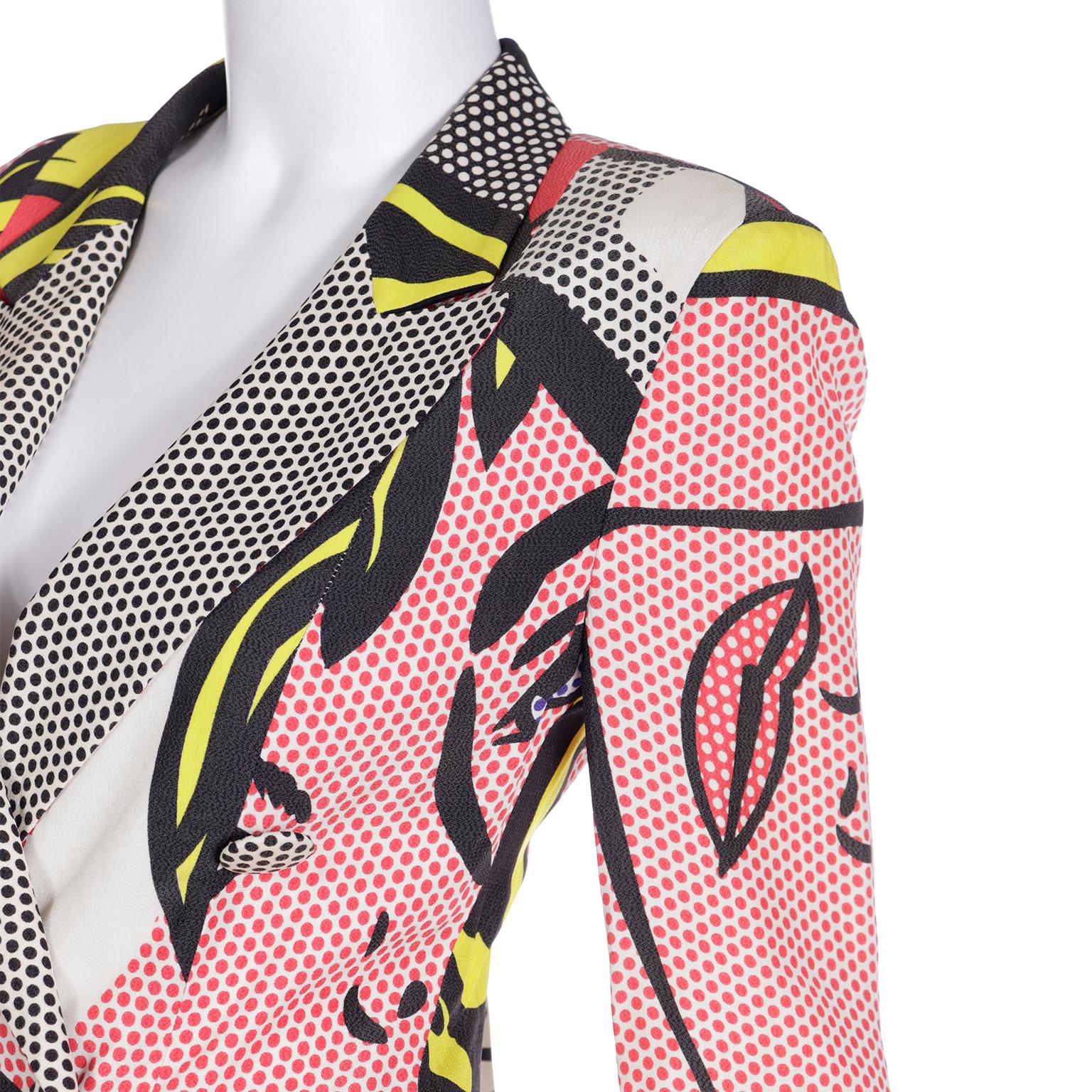 Franco Moschino Vintage 1991 Roy Lichtenstein Pop Art Inspired Jacket 4