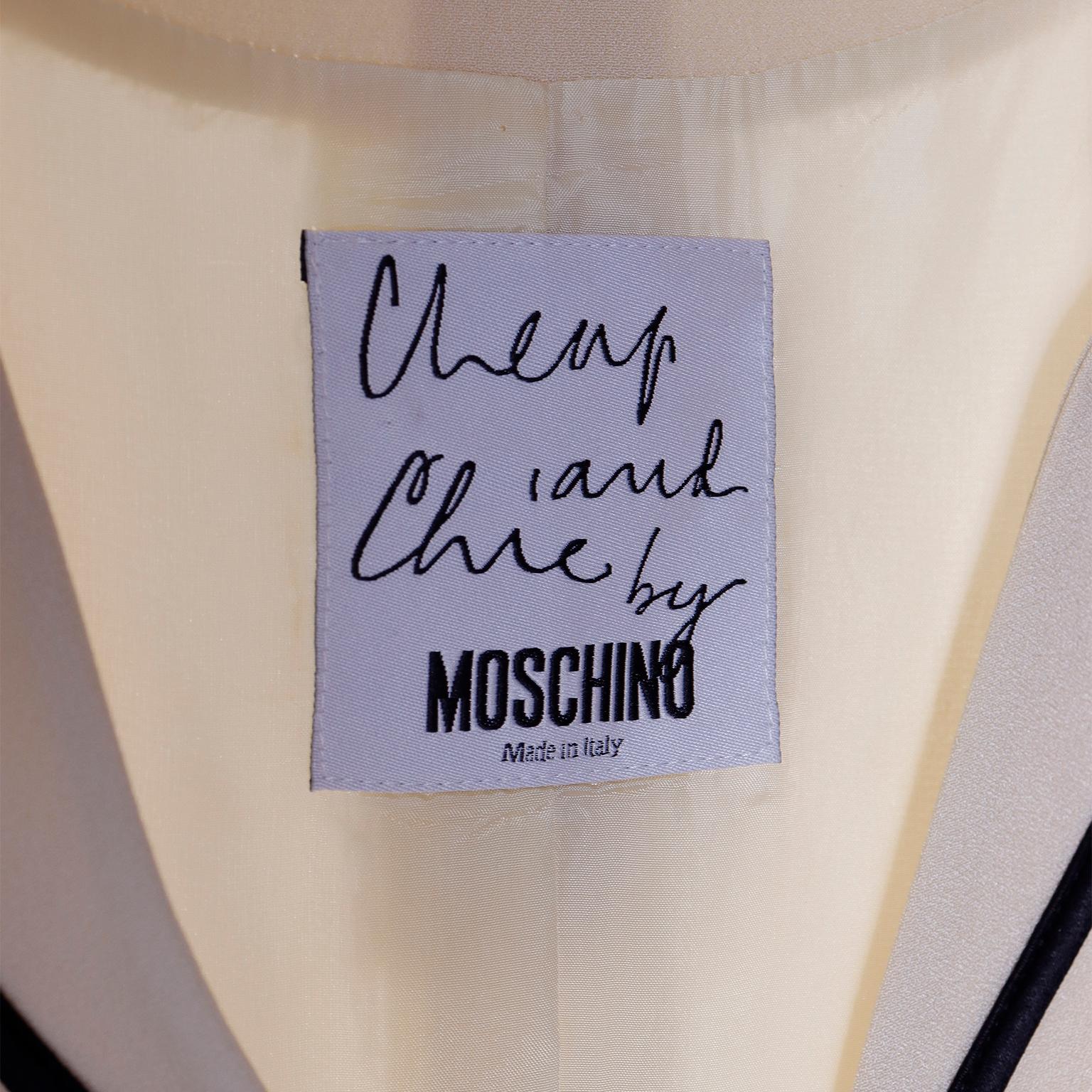 Franco Moschino Vintage Butterfly Applique Short Sleeve Jacket or Top For Sale 4