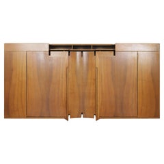 Franco Poli Sideboard aus der Scaligera-Serie in Nussbaum von Bernini, 1980er Jahre