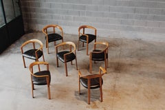 Franco Poli "Ulna" Dining Chairs for for Bernini, 1986, set of 7