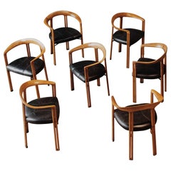 Franco Poli "Ulna" Dining Chairs for for Bernini, 1986, set of 7